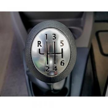 24/7Auto SPK6056 Pomo de Palanca de Cambio de Coche, Negro con Cromo