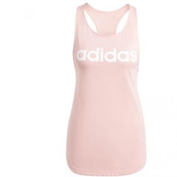 Camiseta de tirantes adidas Essentials Loose Logo para mujer, color rosa, con diseño holgado y logo distintivo