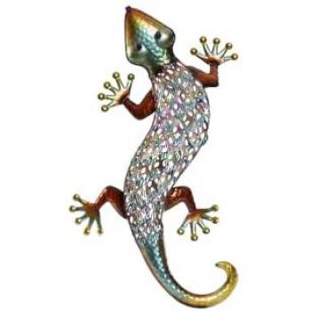 Decoración de Pared Home ESPRIT Multicolor Lagarto 25 x 6,5 x 51 cm