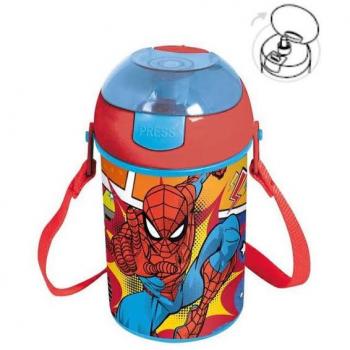 Botella Pop Up 450 ML Spiderman con Correa