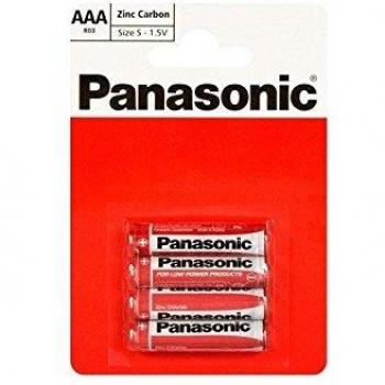 Baterías AAA R03 1.5V Panasonic Zinc Carbono Blister 4 Piezas