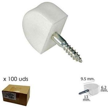 WOLFPACK LINEA PROFESIONAL 25010030 Soporte Estanteria Tornillo Pequeño Blanco