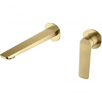 Grifo monomando empotrado de lavabo Delos Imex oro cepillado