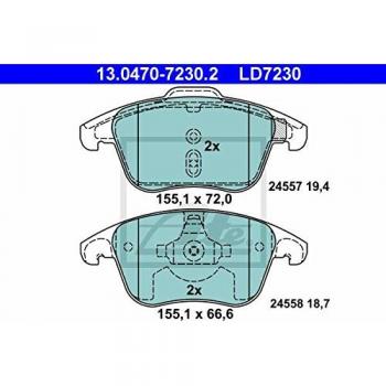 Kit de Pastillas de Freno ATE Cerámicas 13.0470-7230.2 para PEUGEOT y CITROËN