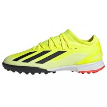 Botas de fútbol turf para niños adidas X Crazyfast League TF amarillas