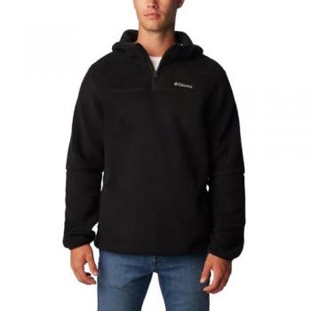 Forro Polar con Media Cremallera Columbia Rugged Ridge III Sherpa para Hombre, Color Negro, Talla M