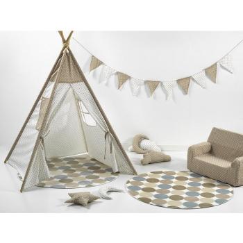 Alfombra Infantil Microfibra Antideslizante Beige D94 Mora Spain