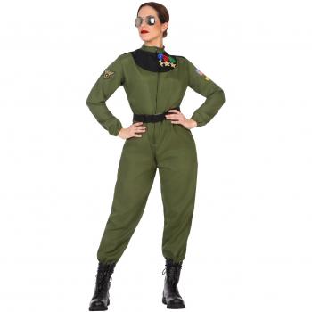 Disfraz Piloto Mujer Adulto Verde XL (2 Unidades)