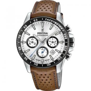 Festina Men's Chronograph Watch F20561/1 with Brown Leather Strap