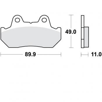 Juego de pastillas de freno TRW Lucas MCB512SV Sinterizado para Honda Motorcycles GB 1988-1990 Eje delantero