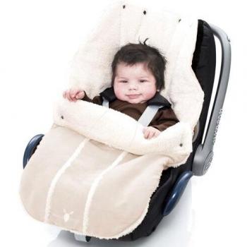 Wallaboo Saco de Abrigo Universal para Cochecito - de 0 a 12 meses - Resistente al Viento y al Agua - Grupo 0 - Ecru