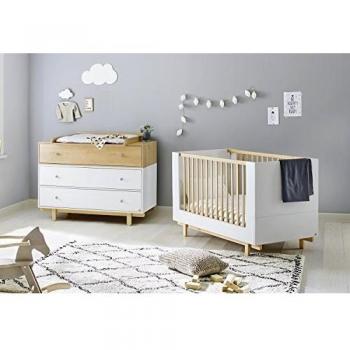Set de Muebles Infantiles Pinolino Boks 2 Piezas: Cuna y Cambiador, Ancho, Fabricado en Europa