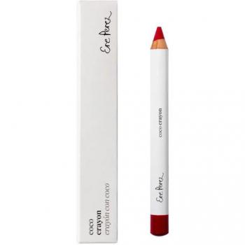 Ere Perez Coco Crayon - Heart - Heart (Multi-use makeup crayon for lips and cheeks, enriched with coconut oil for hydration, vegan and cruelty-free, provides a natural finish, easy to blend formula)