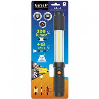 Garza - Linterna LED De Aluminio Con Cabezal Extensible Magnético y con Luz ideal para el trabajo, coche o emergencias