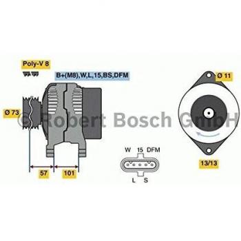 Alternador Bosch 0986049350 de alta eficiencia y rendimiento