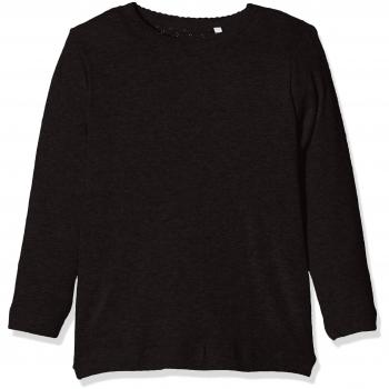 NAME IT Nmfvitte Ls Slim Top Noos, Camisa Manga Larga para Bebés, Negro