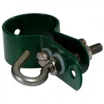 Abrazadera Verde para Postes de Cercas, Ø 34 - 60 mm, para Tensores de Malla