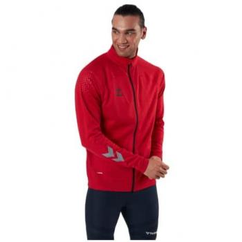 Hummel Chaqueta Lead Poly - Chaqueta deportiva, material poliéster, cierre de cremallera, diseño moderno, ligera y transpirable