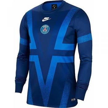 Nike PSG M Nk Dry Crew Pmv Cl Camiseta De Manga Larga, Hombre, Blue Void/Hyper Royal/White, XL