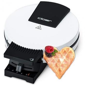 Cloer Gofrera eléctrica 181, 930 W, Acero Inoxidable, Negro, Color blanco
