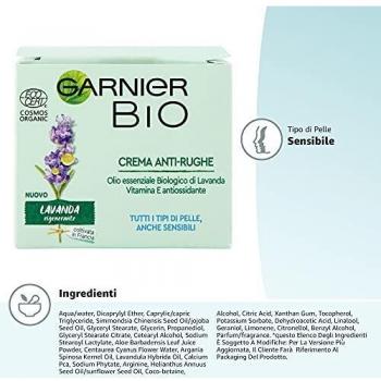 Crema facial antiarrugas de lavanda Garnier Bio