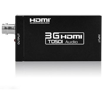 Andoer Mini Conversor Adaptador HDV-S009 HDMI a SD-SDI HD-SDI 3G-SDI Convertidor de video 2.97Gbit