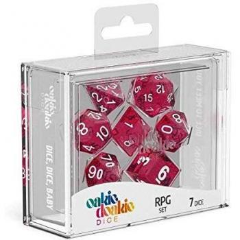 Oakie Doakie Dice RPG Dice Dados, Unisex, Rosa, 102mm x 79mm x 36mm