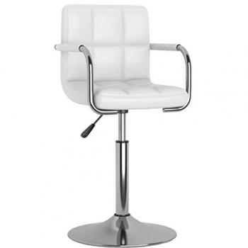 Taburete de cocina cuero sintético blanco vidaXL573790