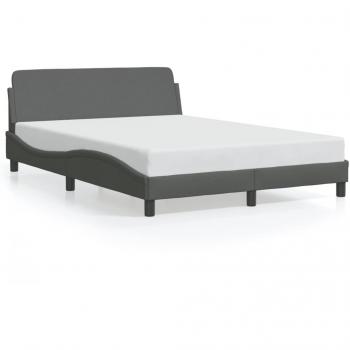 vidaXL Dark Grey Fabric Double Bed Frame without Mattress 53.9x74.8