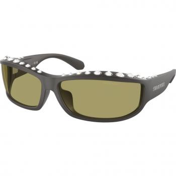 Swarovski SK6009 Sunglasses, Color 102182, Geometric Gray for Women, Unisex Gray Green, Size: One Size
