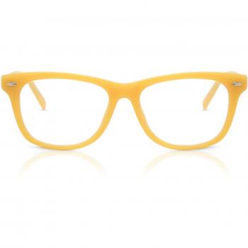 Square Full Rim Plastic Kids' Prescription Glasses Online Yellow Size 45 - Blue Light Block Available - SmartBuy Kids