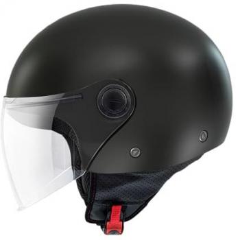 Casco Jet MT Helmets Street S Negro Mate Anti-rayones y Antialérgico