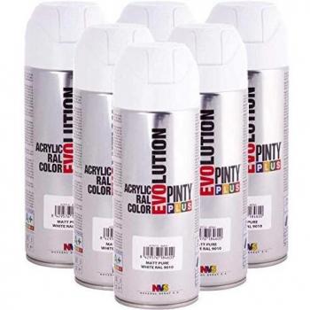 Evolution pinty p. M123014 - Pintura spray acrilica 520 cc blanco mate