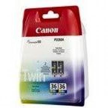 Canon CLI-36 - Juego de 2 cartuchos de tinta de color con alarma