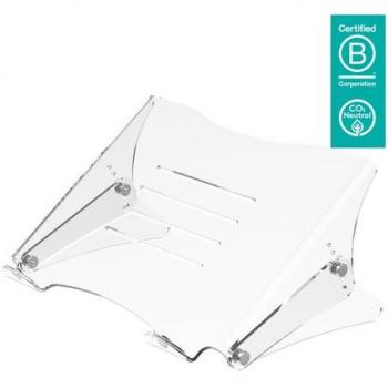 Soporte para portátil ErgoNote HV 450, Acrílico Transparente, Ajustable hasta 15.4''
