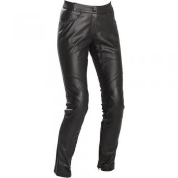 Pantalones de cuero para moto Richa Catwalk Negros para mujer (Tamaño 42)