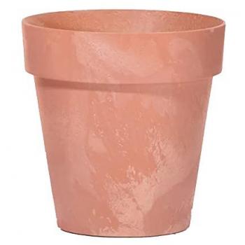 Maceta Cuadrada Efecto Hormigón 1,2L - Diseño Moderno Color Terracota