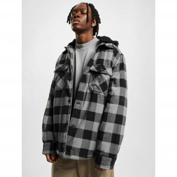 Chaqueta entre-tiempo para hombre Brandit Lumberjack con capucha en color negro, disponible en tallas S a 5XL