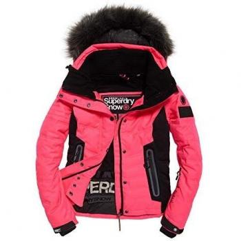 Superdry Chaqueta de esquí Luxe Snow búfer, Color Pink