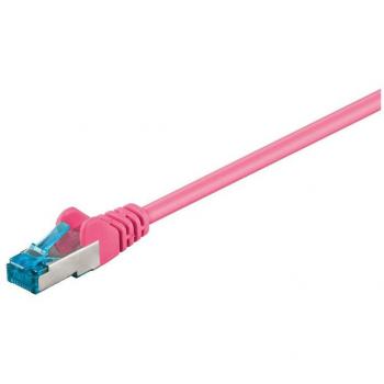 Cable de red S/FTP Cat.6a 0.5m LSOH Magenta Cu
