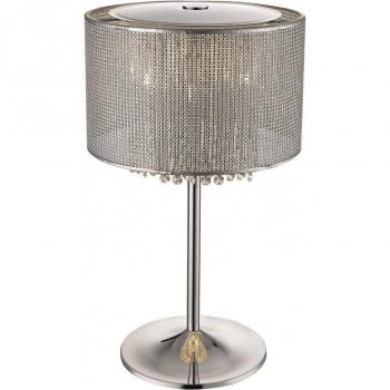 Lámpara de mesa 4 luces BRIGHTON Plata, Cristal, G9