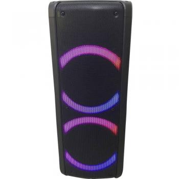 Altavoz Portátil Bluetooth Reflexion PS09BT - 500W, Radio FM, USB, AUX, Incluye 2 Micrófonos, Efecto LED y Batería Integrada - Color Negro