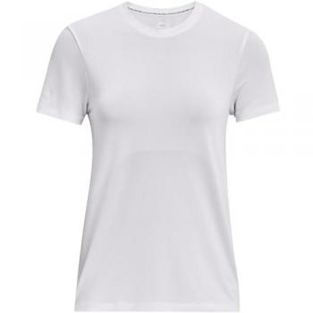 Camiseta de Manga Corta Under Armour Stride Seamless para Mujer, Color Blanco, Talla XL