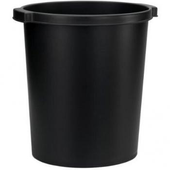 Jalema 2292860990 Re-Solution - Papelera, 15 litros, redondo PP con asas, apilable, color negro