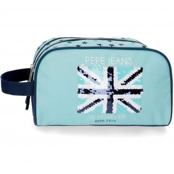 Pepe Jeans Cuore Neceser de Viaje, 26 cm, 4.99 litros, Azul
