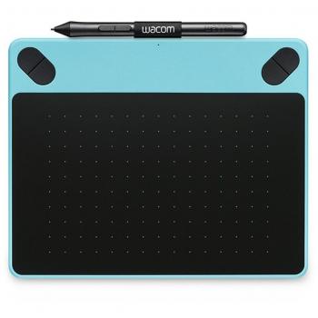 Wacom Intuos Comic - Tableta gráfica, lápiz Intuos Pen, 2540 lpp, 133 pps, función multitáctil, tamaño pequeño, color azul