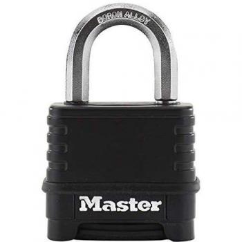 MASTER LOCK Candado Alta Seguridad [Combinacion] [Zinc] [Exterior] [Arco L] M175EURDLH - Ideal para Portales, Garages, Sótanos