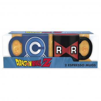 ABYstyle - DRAGON BALL - Set 2 mini-Tazas - 110 ml - Capsule Corp VS Ruban Red