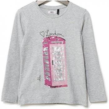 IKKS - Camiseta de manga larga - para niña gris 10 años