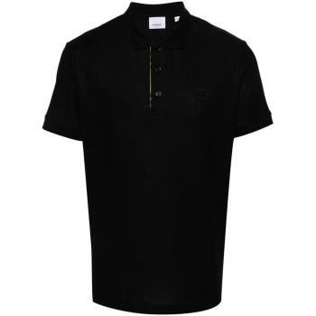 Burberry Men's Eddie Polo Shirt in Black, Size Small